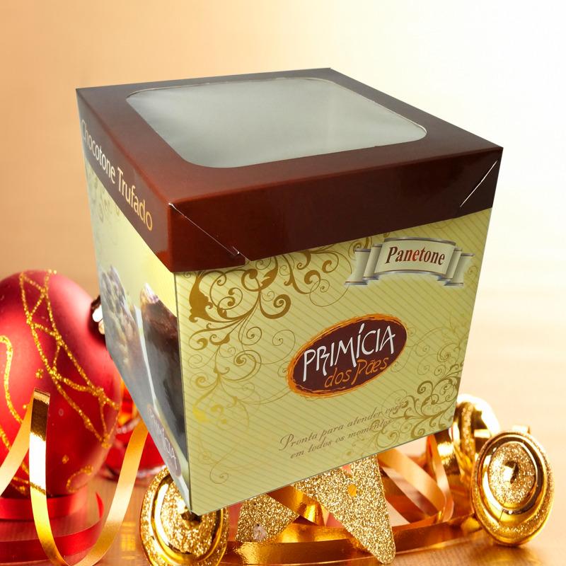 Embalagem-Caixa para panetone 500 g tampa e fundo separados – PNQ6
