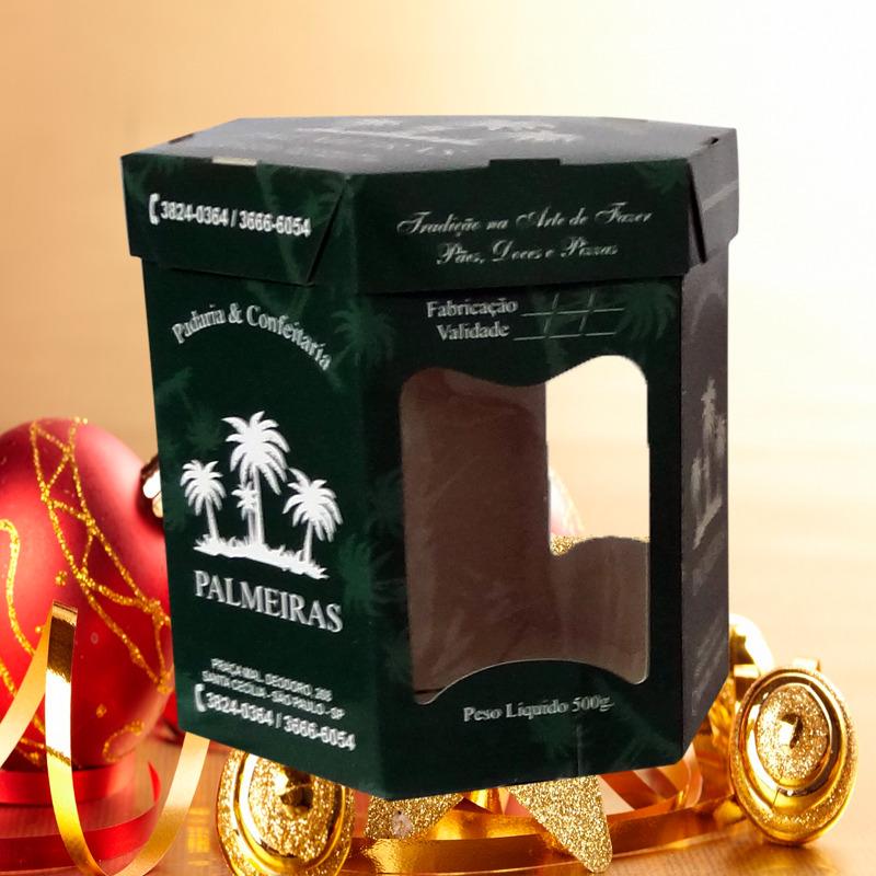 Embalagem-Caixa para panetone  500 g tampa e fundo separados – PNT2